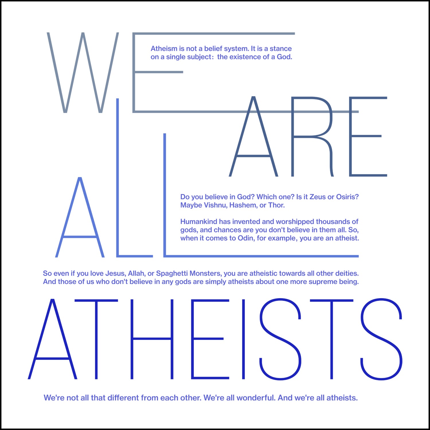 ALL ATHEISTS - SWEATSHIRT